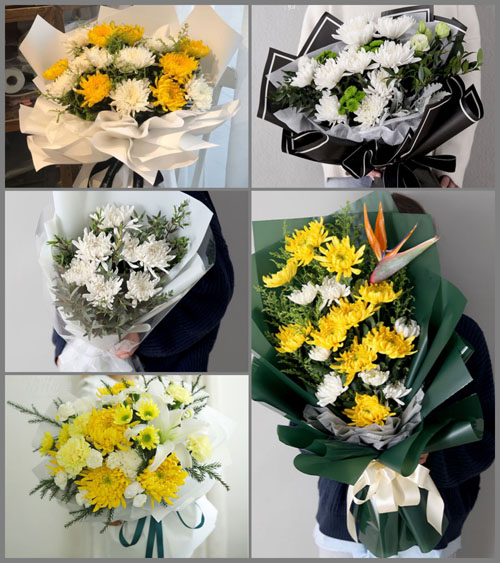 山东莱芜莱城区苗山镇北祝家洼村白事花束代送